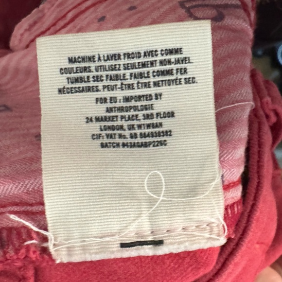 Pilcro & The Letterpress Stet Skinny Jeans Rust Mid Rise Anthropologie Womens 27 - Picture 9 of 15